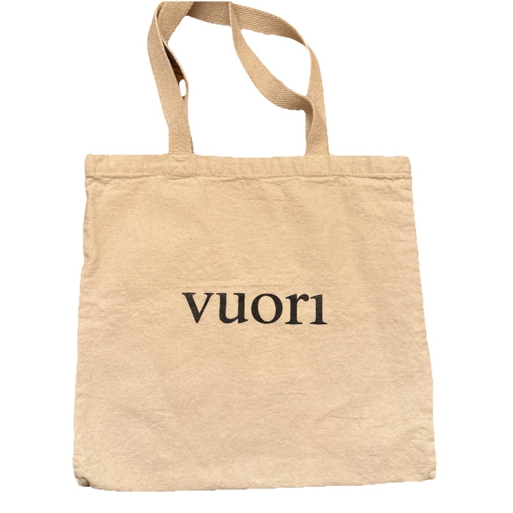 Vuori Canvas Tote Bag The Rise The Shine‎ Logo Reusable Washable Medium 14x14